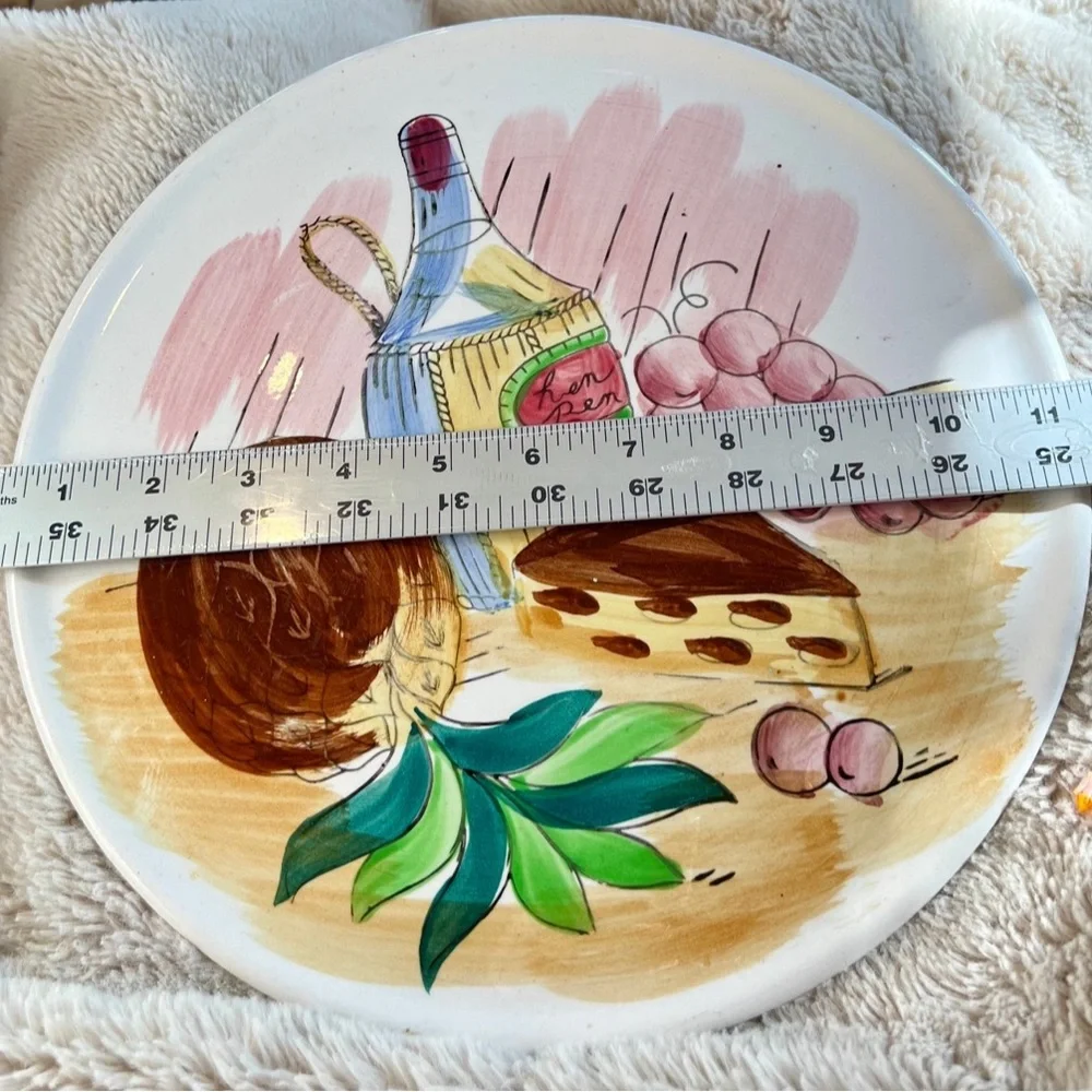 Eagle Brand Ironstone Ware Hand Painted Fruit/Wine‎ Serving Plate